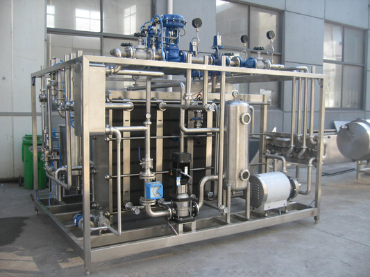 Sus304/316 Μηχανή παστερίσματος με PLC για τη γραμμή επεξεργασίας γάλακτος / γιαουρτιού / χυμών φρούτων