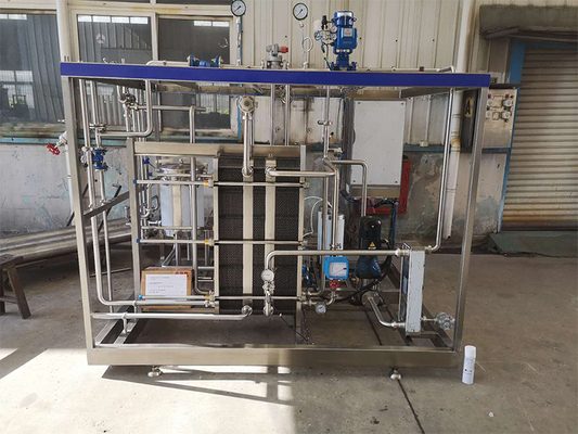 Προσαρμοσμένο παστεριζόμενο 0,5-20T / H για τη γραμμή επεξεργασίας χυμού πορτοκαλιού / μήλου / καρύδας Παστεριζόμενο μηχάνημα με PLC SUS304/316