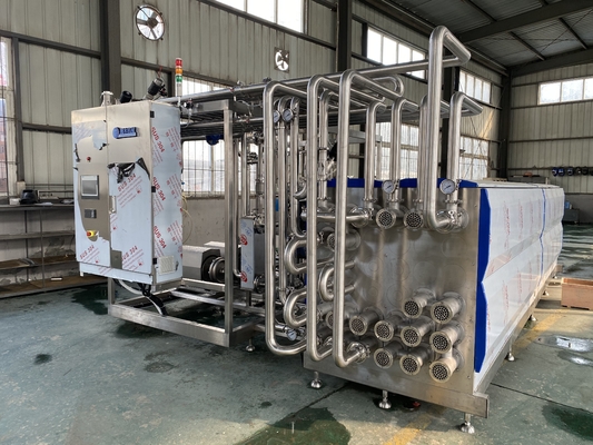Προσαρμοσμένο αποστειρωτήρα UHT 500-20000 L/H για τη γραμμή επεξεργασίας χυμού πορτοκαλιού / μήλου / καρύδας Υψηλής ποιότητας μηχανή αποστείρωσης UHT