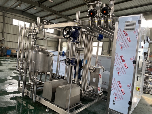 Προσαρμοσμένη μηχανή αποστείρωσης 500-20000L/H UHT για γραμμή επεξεργασίας τροφίμων και ποτών με PLC SUS304/316