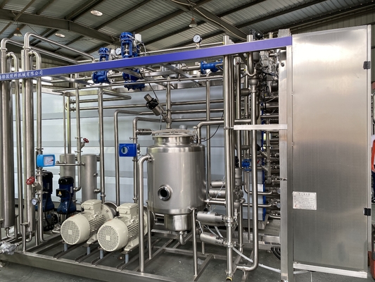 Προσαρμοσμένο αποστειρωτήρα UHT 500-20000 L/H για τη γραμμή επεξεργασίας χυμού πορτοκαλιού / μήλου / καρύδας Υψηλής ποιότητας μηχανή αποστείρωσης UHT