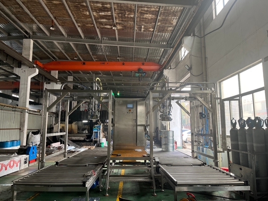 Διπλή κεφαλή προσαρμοσμένη 20-1000L BID σακούλα σε τύμπανο Αсепτική συσκευή πλήρωσης για χυμό / μαρμελάδα / πολτό τόνους Μηχανή πλήρωσης κουτί με PLC SUS304/316