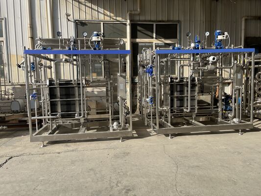 Μηχανή παστερίωσης 500L με PLC CIP για γραμμή επεξεργασίας γάλακτος / γιαουρτιού / χυμού φρούτων SUS304/316